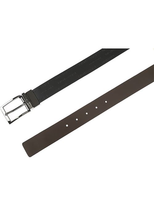 Reversible leather belt with all-over embossed lettering Emporio Armani | Y4S426 YTU5J.88045